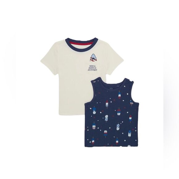 NWT Toddler Boy Shirt Tank Set Sz 3T - Picture 1 of 6